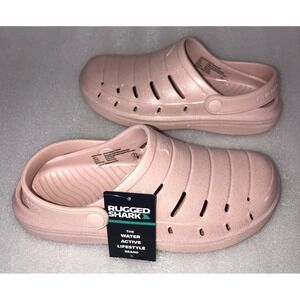 Rugged Shark Women's Comfort Eva Clog Sandals Baby Pink w/ Glitter Size 7 NEW‎